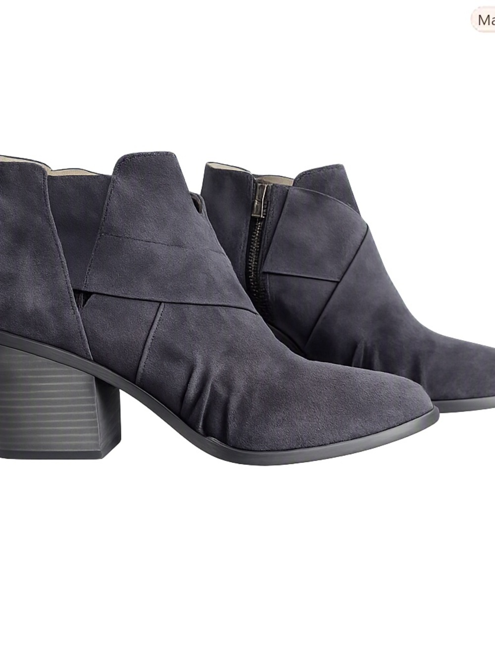 Eileen Fisher Women's Ankle Booties in Navy Blue  Suede Size 9